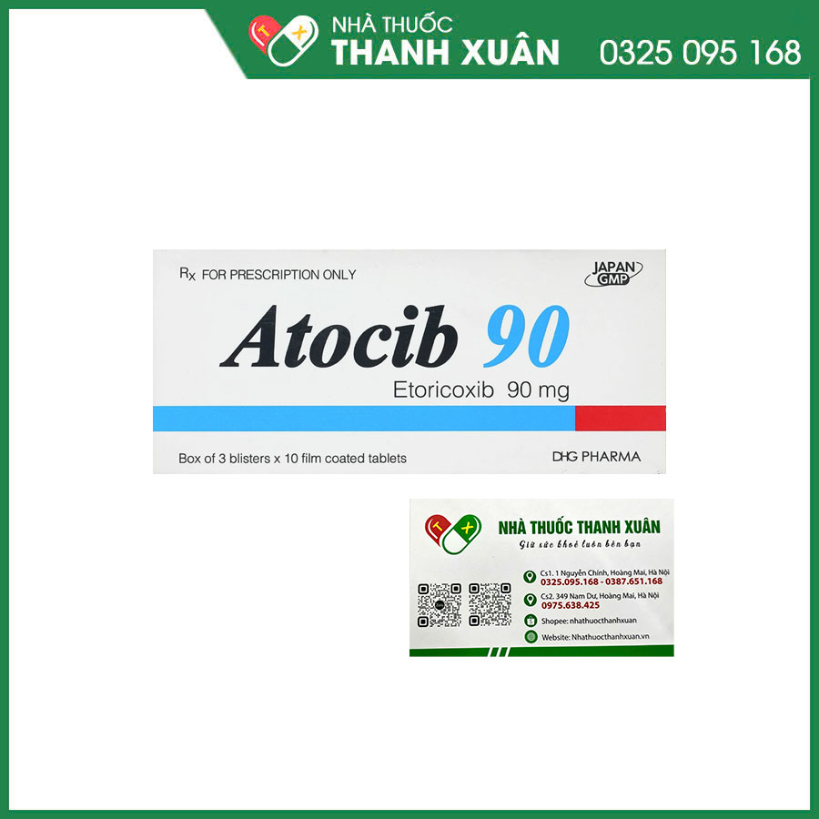 Atocid 90 thuốc chống viêm giảm đau trong trường hợp viêm khớp, gout cấp, đau bụng kinh